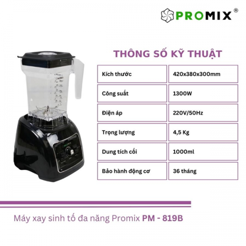 MÁY XAY SINH TỐ CÔNG NGHIỆP PROMIX PM-819B