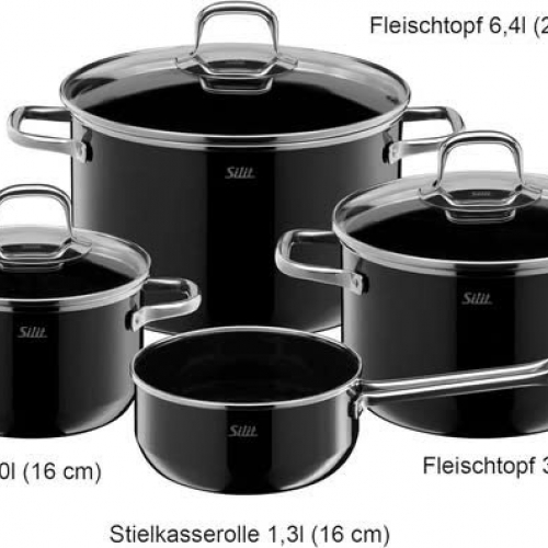 BỘ 4 NỒI SILIT ELEGANCE LINE TOPF MÀU ĐEN