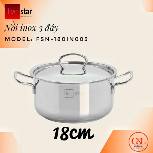 Nồi inox Fivestar đáy sandwich inox 430 đun từ 24cm