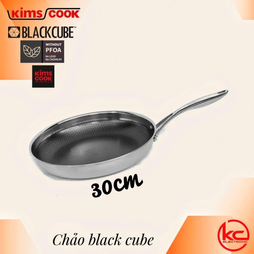 CHẢO CHỐNG DÍNH SIÊU BỀN KIMSCOOK BLACK CUBE (NÔNG LÒNG) 20/22/24/26/28/30/32 cm