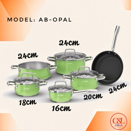 Bộ nồi từ chảo 6 chiếc cao cấp ARBER - OPAL