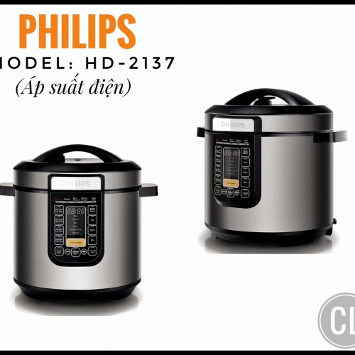 Nồi áp suất điện tử 6L Philips HD2137