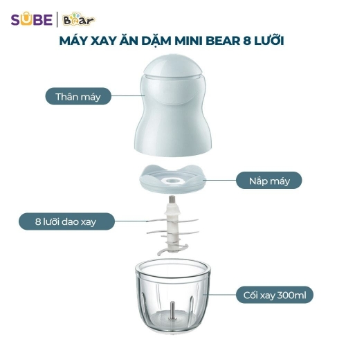 Máy ăn dặm 8 lưỡi Bear GR-B03V8