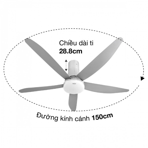 Quạt Trần 5 cánh Panasonic F-60UFN