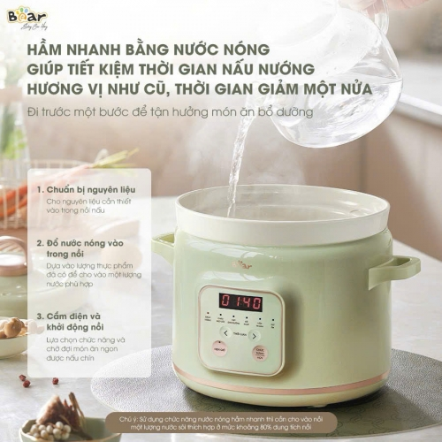 Nồi nấu chậm 2L Bear SB-NNC20