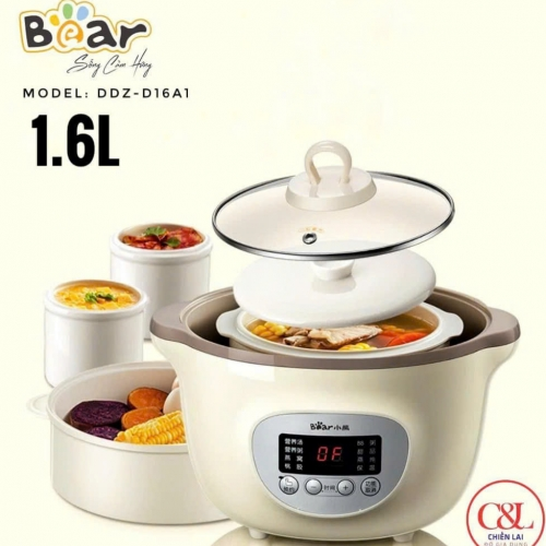 Nồi nấu chậm 1.6L Bear SUBE002