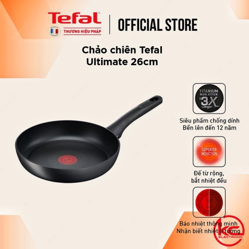 Chảo chống dính ultimate Tefal 26 nông