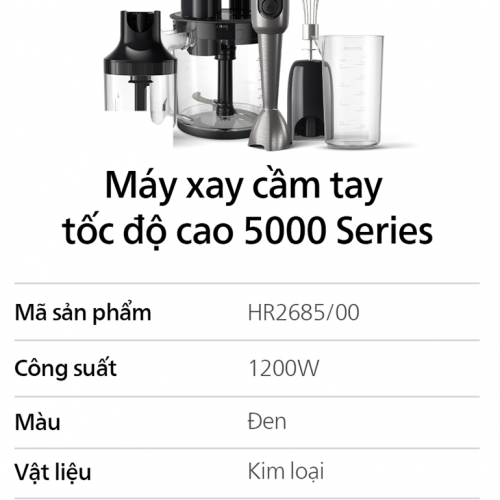 Máy xay cầm tay Philips HR2685