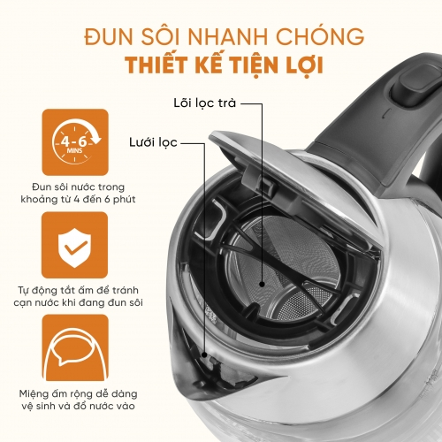 Siêu Tốc Thủy Tinh Lebenlang 1.8l LBLB2226