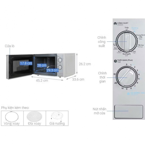 LÒ VI SÓNG CÓ NƯỚNG SHARP R-G228VN