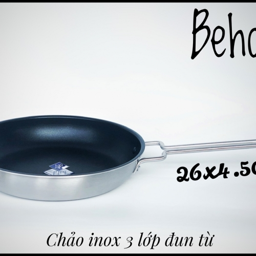 Chảo Behome 1 quai 3 lớp 26x4.5cm