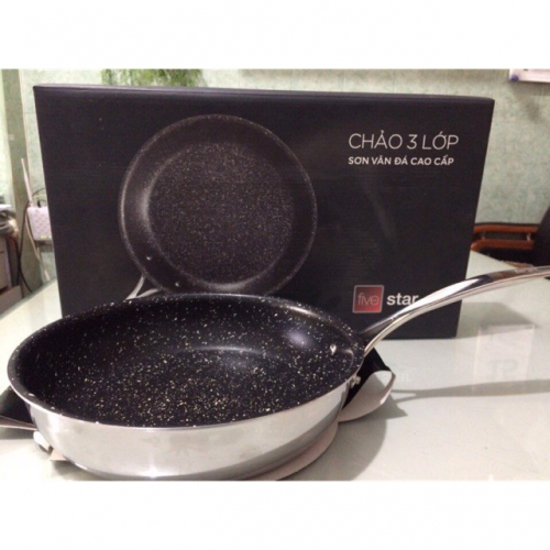 CHẢO FIVESTAR 3 LỚP 26CM - ĐUN TỪ
