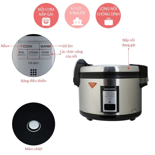 Nồi cơm công nghiệp Cuckoo 6.3L CR-3521