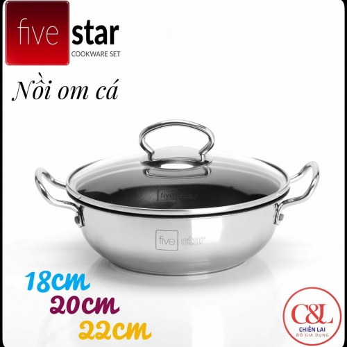 Nồi om cá chống dính Fivestar18cm