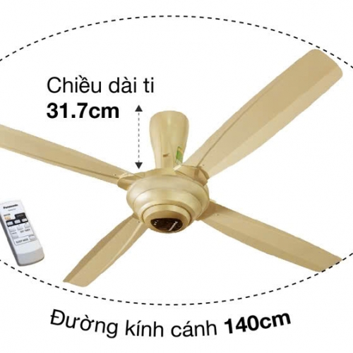 Quạt trần Panasonic 4 cánh (có điều khiển) F-56MPG