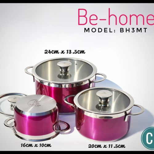 BỘ NỒI INOX BEHOME - BH3MT