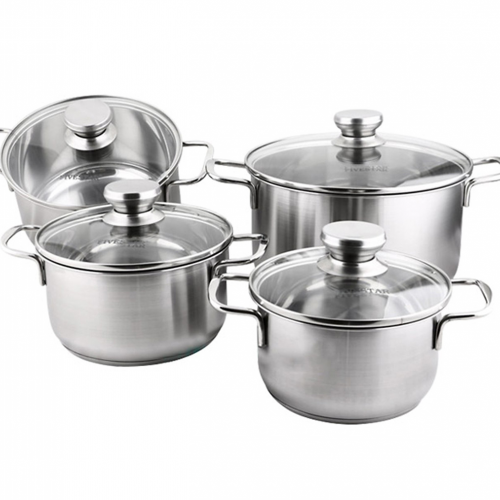 BỘ NỒI FIVESTARS 4 MÓN VUNG KÍNH - BỘ NỒI FS08CG