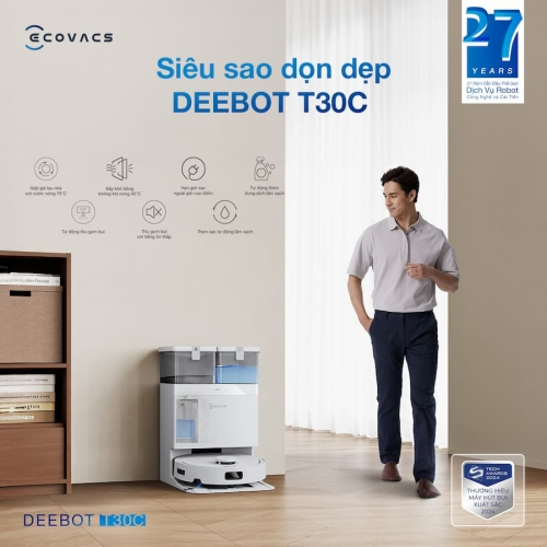 Robot hút bụi lau nhà Ecovacs Deebot T30C