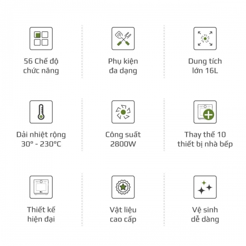 Nồi chiên không dầu hơi nước Olivo SF16 pro
