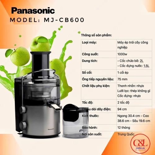 Máy ép trái cây Panasonic MJ-CB600