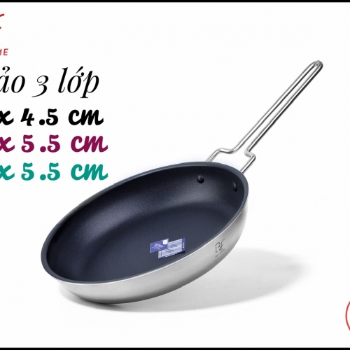 Chảo Behome 1 quai 3 lớp 30x5.5cm