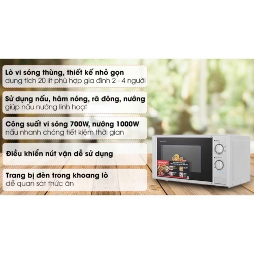 LÒ VI SÓNG CÓ NƯỚNG SHARP R-G228VN