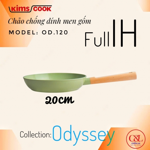 Chảo chống dính men gốm đun từ Odyssey 20cm