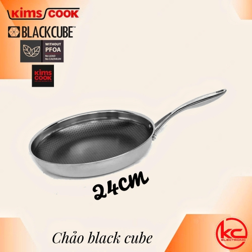 CHẢO CHỐNG DÍNH SIÊU BỀN KIMSCOOK BLACK CUBE (NÔNG LÒNG) 20/22/24/26/28/30/32 cm