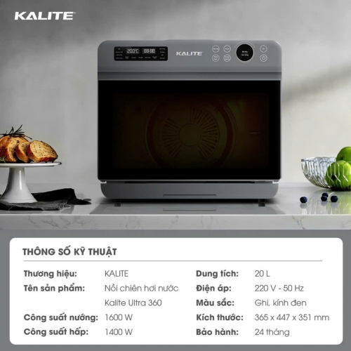Nồi chiên hơi nước 20L KALITE STEAM ULTRA 360