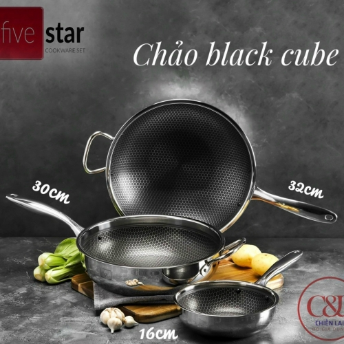 Chảo Fivestar blackcube 2 quai 24cm