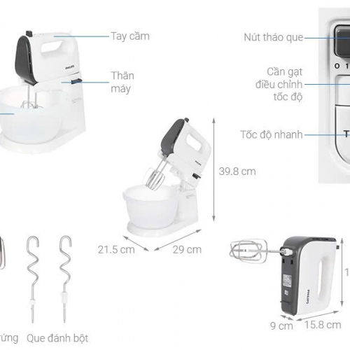 Máy Đánh Trứng có tô Philips HR3745
