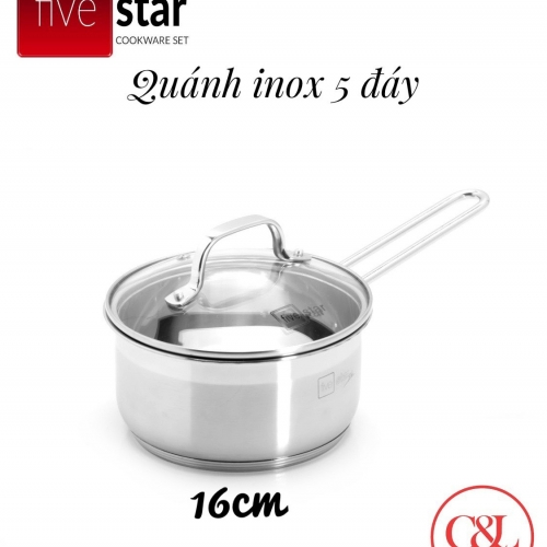 Nồi inox Fivestar 5 đáy inox 304 đun từ