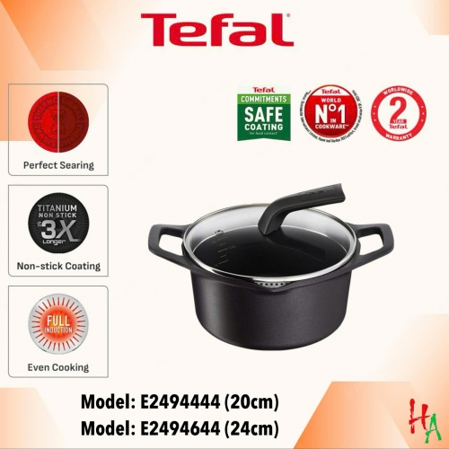 Nồi đúc cao cấp Tefal Robusto có miệng rót E2494444 (20cm)