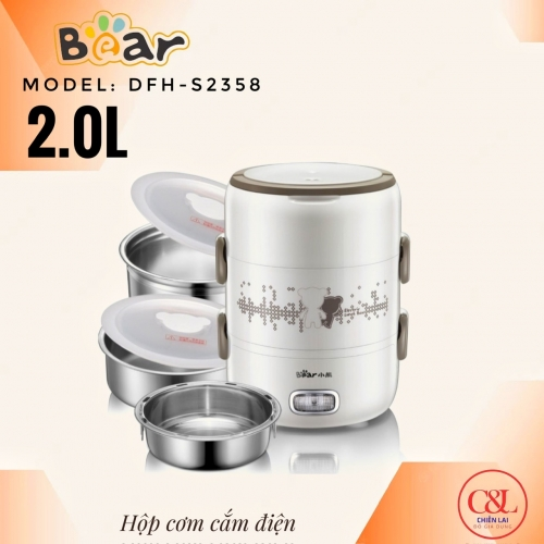 Hộp cơm cắm điện 2 tầng Bear DFH-S2358