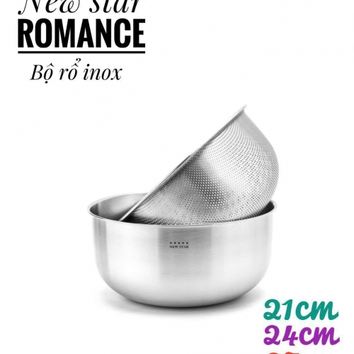 BỘ RỔ INOX 304 CAO CẤP NEWSTAR 24cm