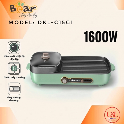 Lẩu nướng điện 1600W BEAR DKL-C15G1