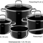 BỘ 4 NỒI SILIT ELEGANCE LINE TOPF MÀU ĐEN