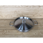 CHẢO XÀO INOX 28CM SÂU LÒNG BEHOME 2 QUAI-304
