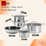Bộ nồi black cube Fivestar 5 cái 3 lớp đúc liền inox 304 FPB5007