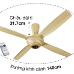 Quạt trần Panasonic 4 cánh (có điều khiển) F-56MPG
