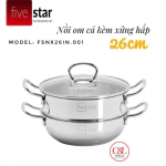 Bộ hấp fivestar inox 430 đun từ size 24/26/28/30/32cm