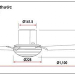 Quạt trần Panasonic 3 cánh F-48CZL