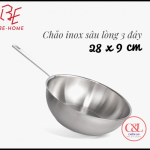 Chảo xào lòng inox Behome 28x9cm