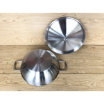 CHẢO XÀO INOX 28CM SÂU LÒNG BEHOME 2 QUAI-304